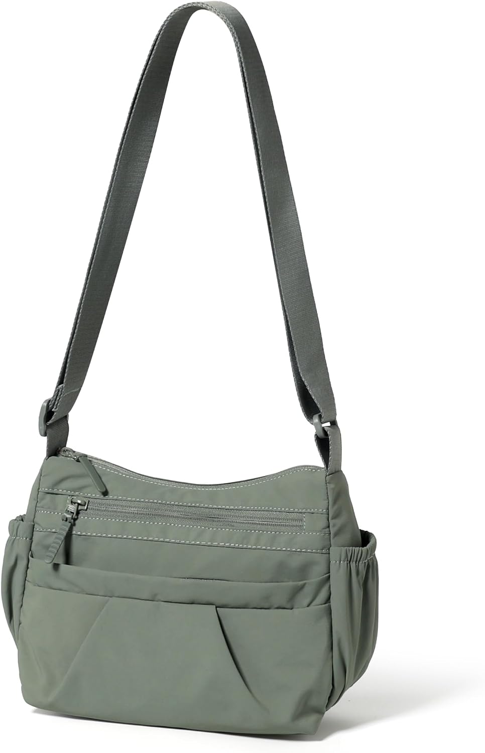 Nylon Crossbody Bag for Women, Multi-Pocket Shoulder Bag with Adjustable Strap, Versatile Lightweight Messenger Purse