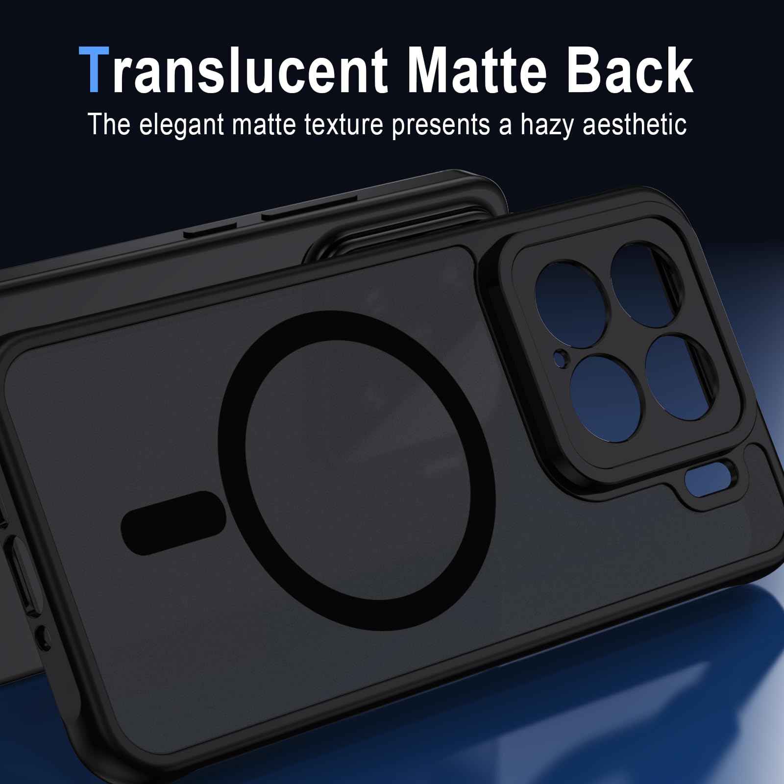 Cover Magnetica Per Xiaomi 15 Con Anello Magsafe – Custodia Traslucida Opaca, Hard PC + TPU, Ultra Sottile 1,5mm, Antiurto, Nero