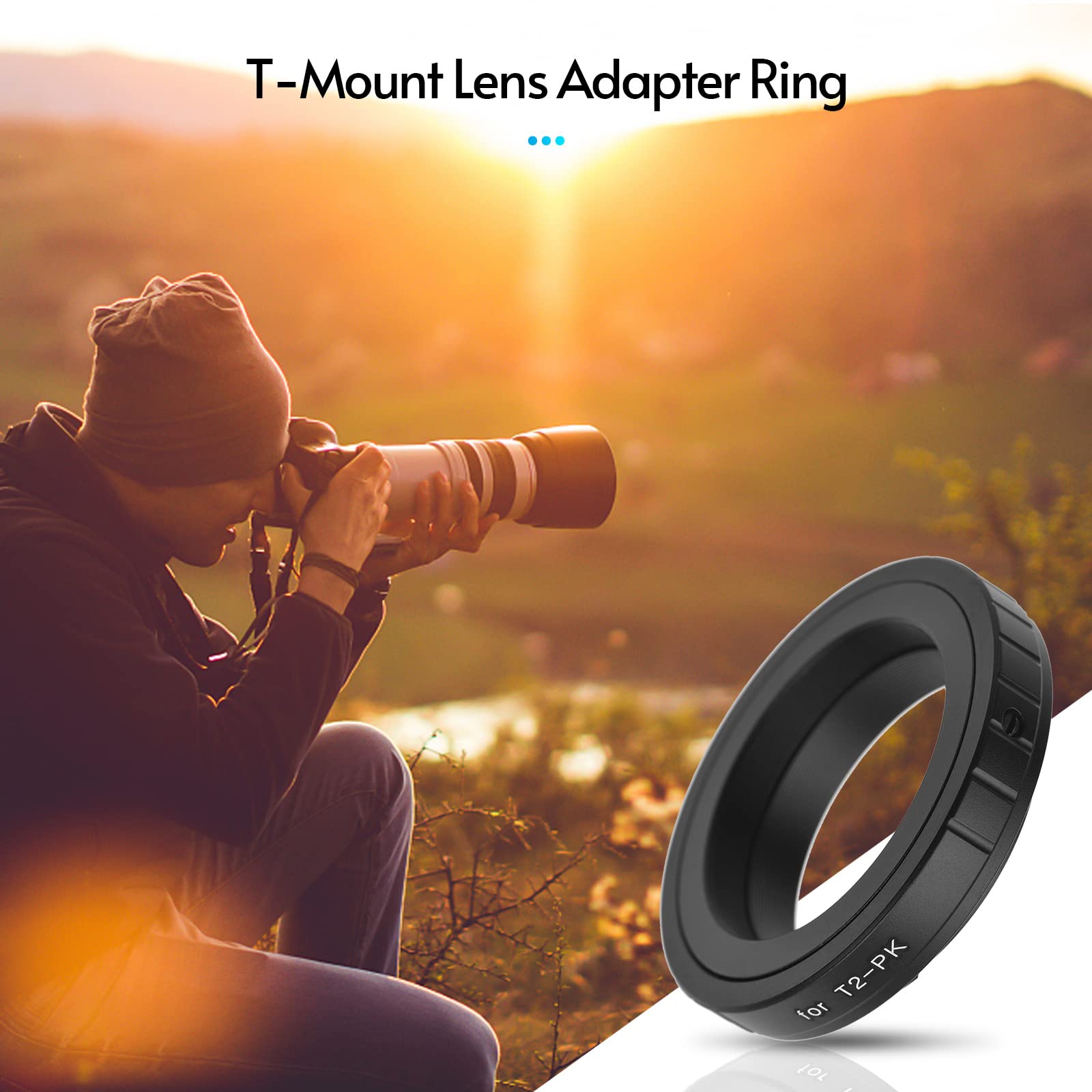 Andoer T2 PK Metal Lens Adapter Ring T/T2 Mount Lens Adapter Replacement for Pentax K 70/K 50/K 30/K 500/K 1/K 3/K 3 II/K 5 IIs/K 5 II/K 5/K 7 K Mount Cameras Andoer T2 PK Metal Lens Adapter Ring T/T2 Mount Lens Adapter Replacement for Pentax K 70/K 50/K 30/K 500/K 1/K 3/K 3 II/K 5 IIs/K 5 II/K 5/K 7 K Mount Cameras