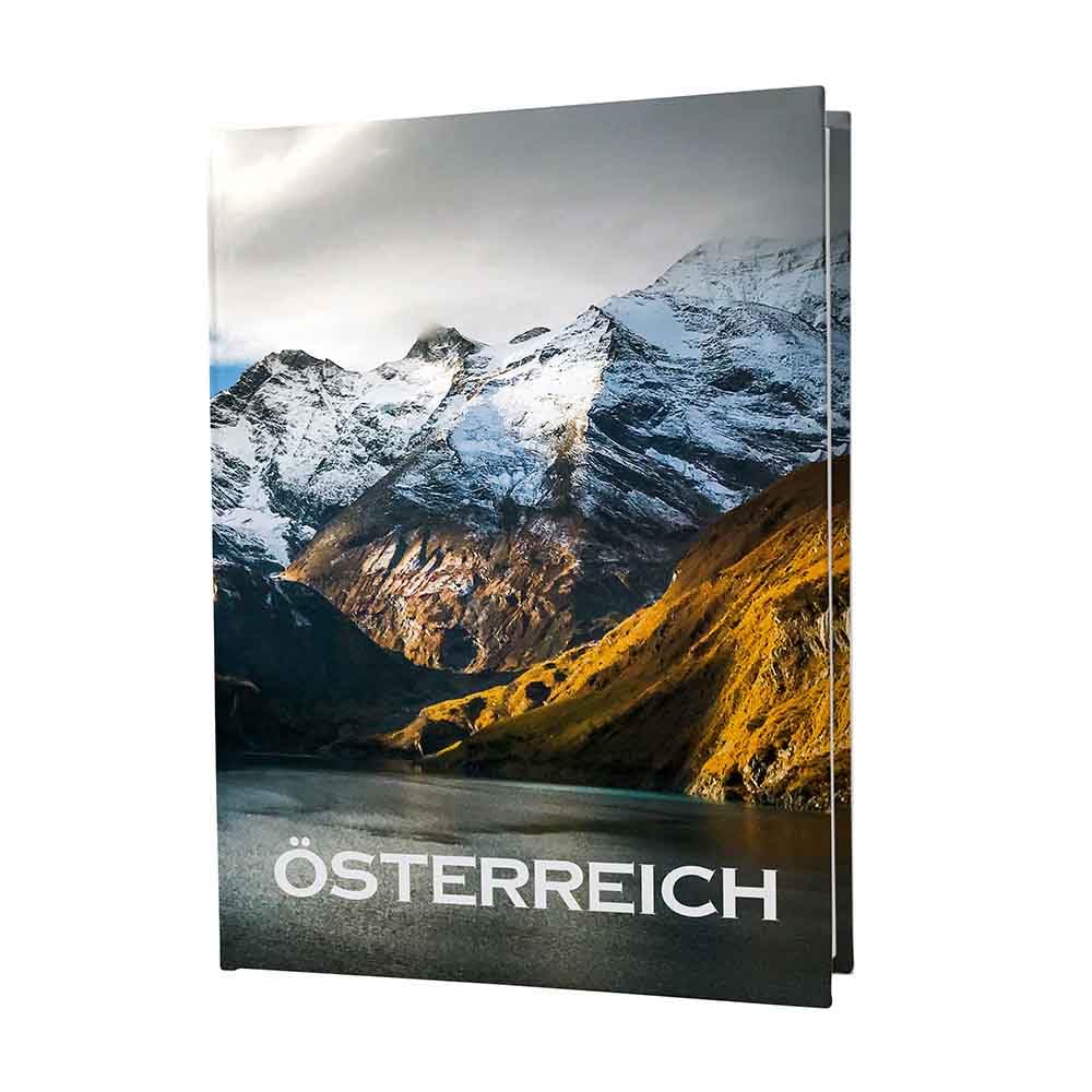 Urlaubsfotoalbum 15x21: Oesterreich, Fototasche für Fotos, Taschen-Fotohalter für lose Blätter, Urlaub Oesterreich, Handgemachte Fotoalbum