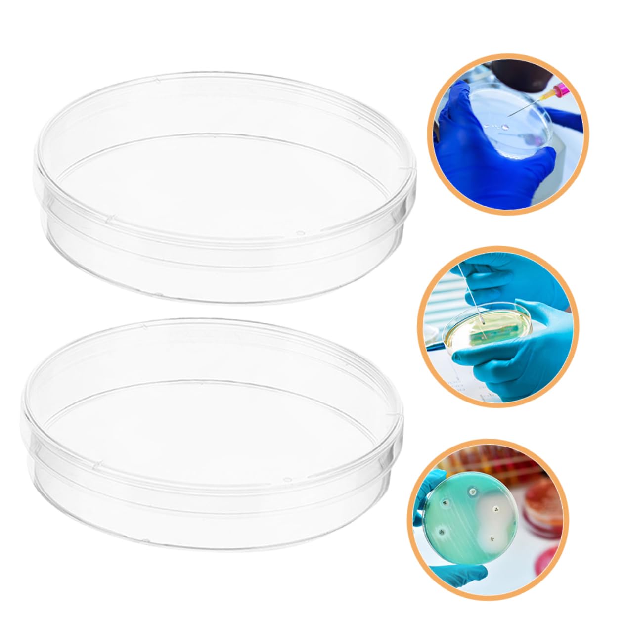 20pcs Laboratory Petri Dishes Lids Science Lab Equipment Tissue Culture Plate Cell Culture Plate Experiment Dishes