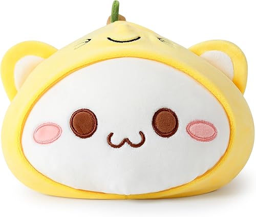 Miniatura 2 de Onsoyours Lindo gatito tiburón peluche animal de peluche gatito suave almohada de felpa para niños (tiburón gato azul, 12 pulgadas)