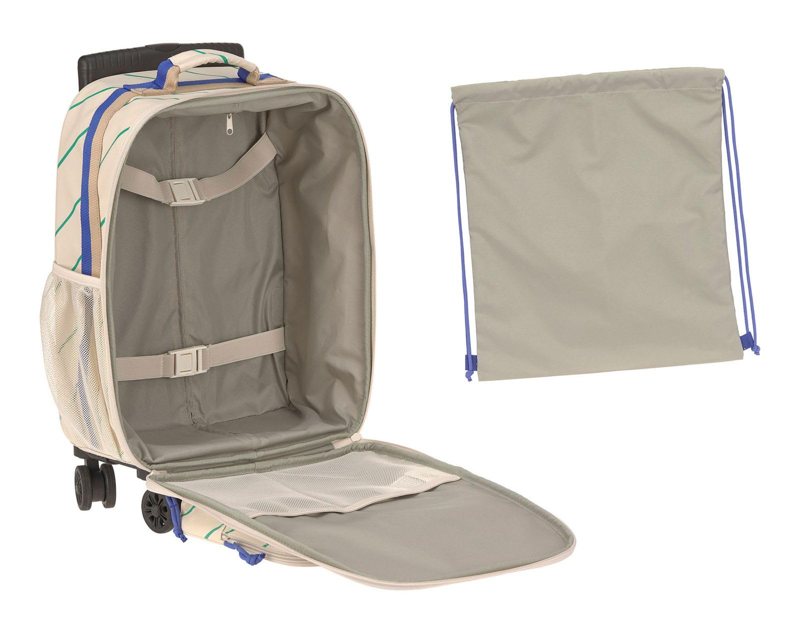 Lässig Happy Trails Spinny Trolley Frog Crema 50cm