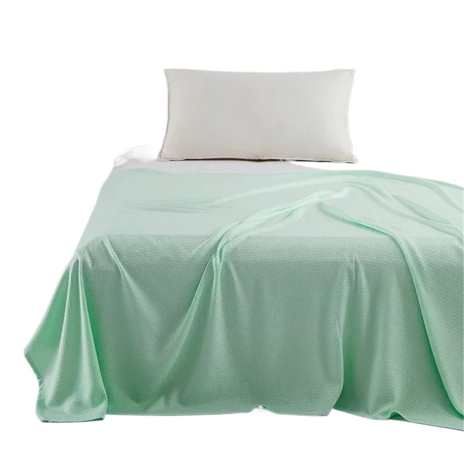 GSJNHY Cooling Blankets Summer Blanket Pure Plant Cooling Quilt Air Condition Comforter Thin Diamond Grid Lightweight Duvet for summer(Green,150x200cm)