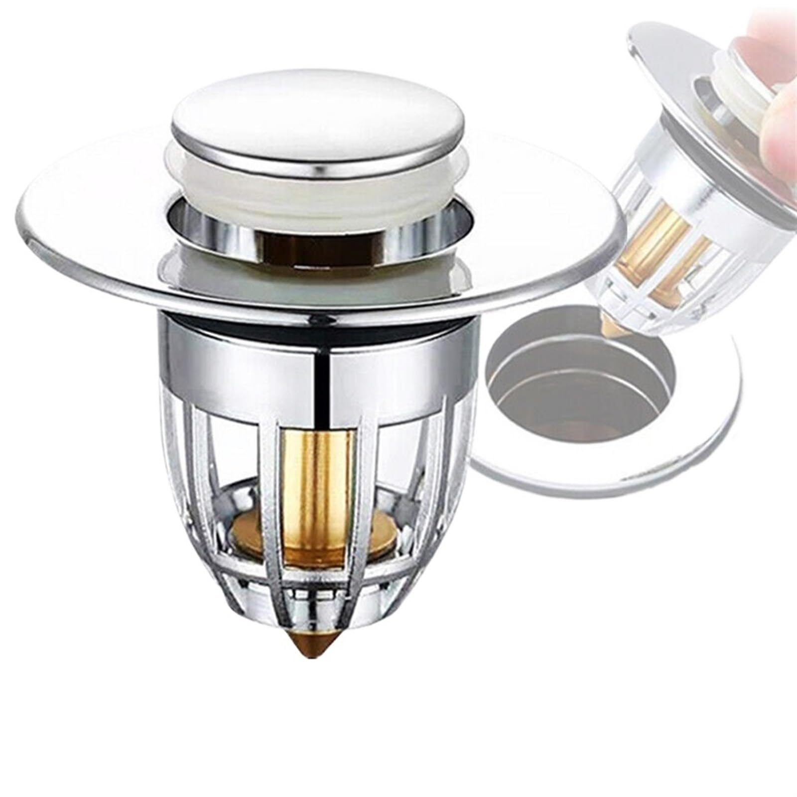 Bouchon de baignoire et filtre lavabo pour stopper les cheveux et odeurs