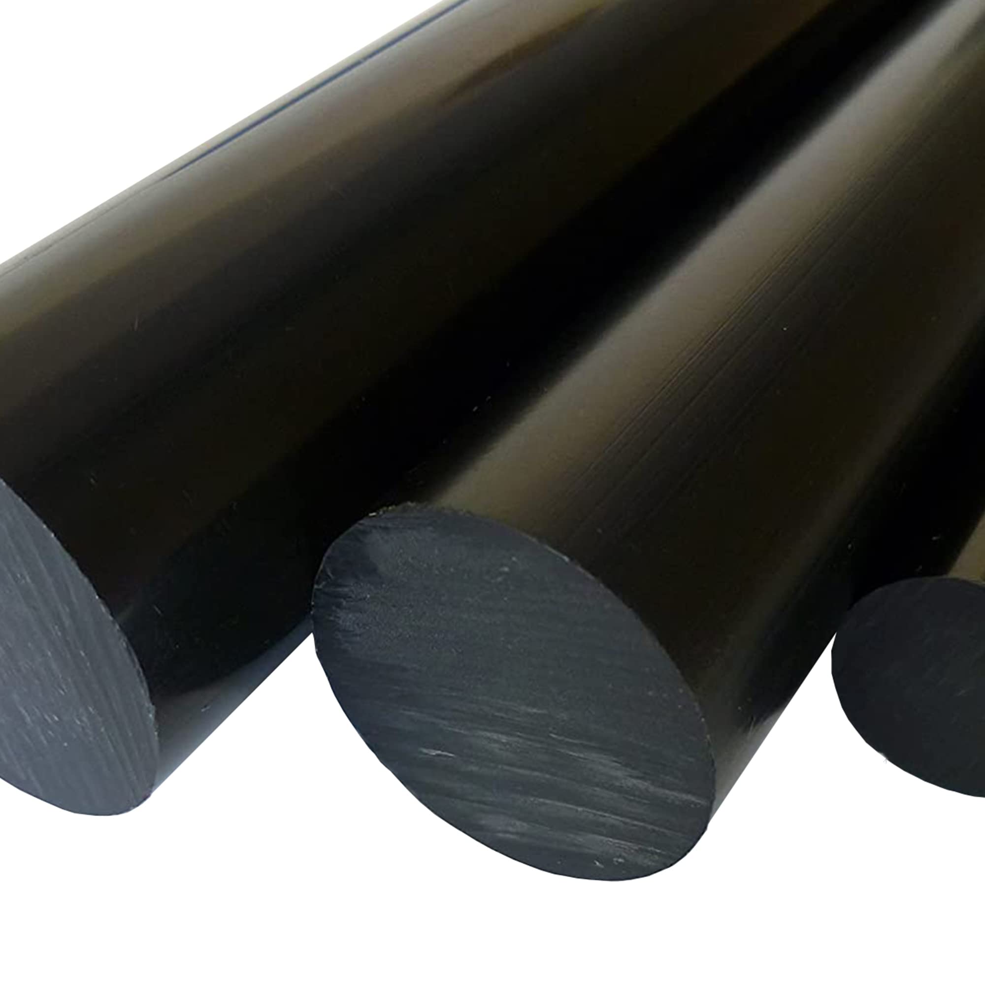 2 Barre Tonde In ABS Nero - Diametro 10mm, Lunghezza 500mm, Per Modellismo, Fai-da-te E Costruzioni