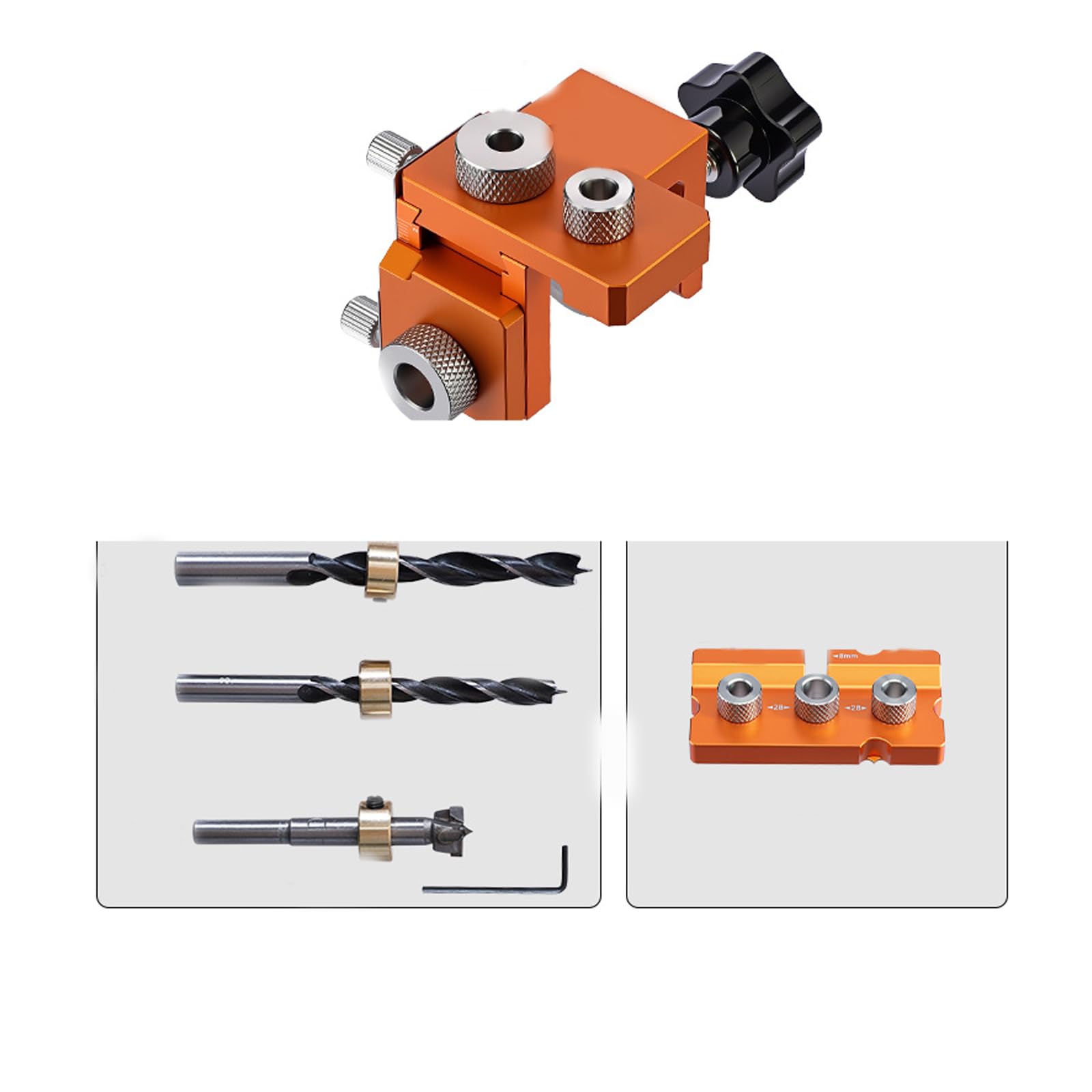 Shntig 12Mm Multifunctional Jig Dowel Camera Jig 3 In 1 Dowelling Wood Hole Drilling Guide Woodworking Position Accessories Woodworking Hole Locator