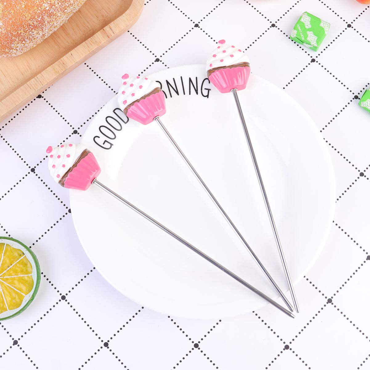 HEMOTON Upgrade Your Baking 4pcs Stainless Steel Cake Rods Cupcake Tools Cake Decorations