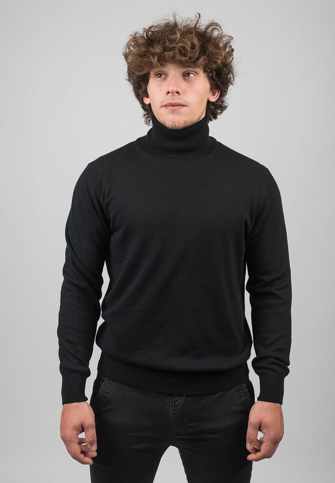 Dalle Piane Cashmere Herren Rollkragenpullover Merino-Mix | Feiner Strickpullover mit Kaschmir für Büro, Alltag und Freizeit, Herbst und Winter, Geschenk für Ihn, Made in Italy