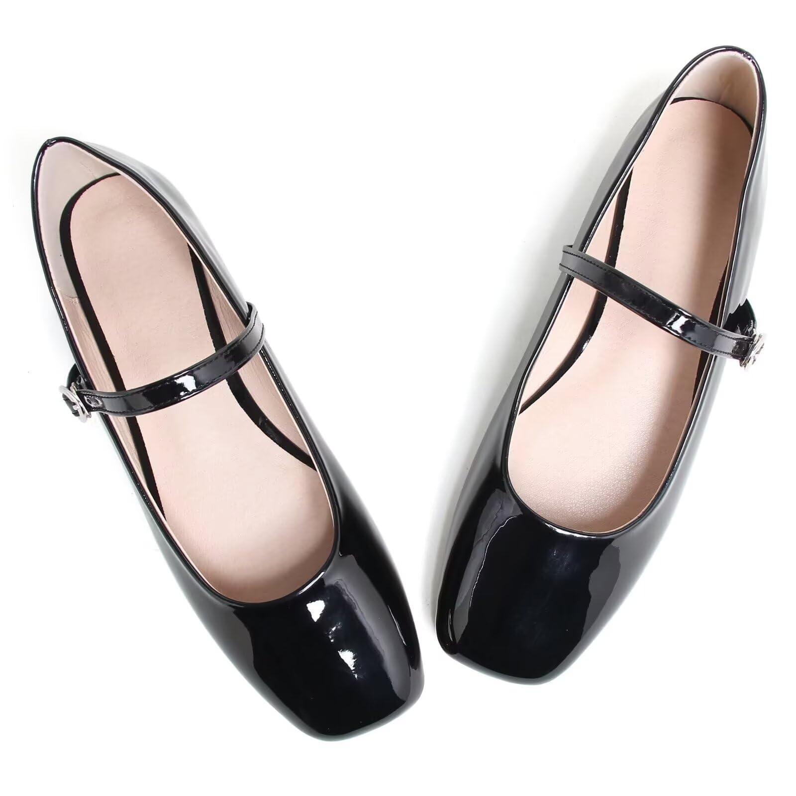 LUXINYU Women's Slip on Flats,Classy Round Toe Solid Classic Mary Jane Ballet Dance Shoes Soft Comfortable PU Flat Shoes