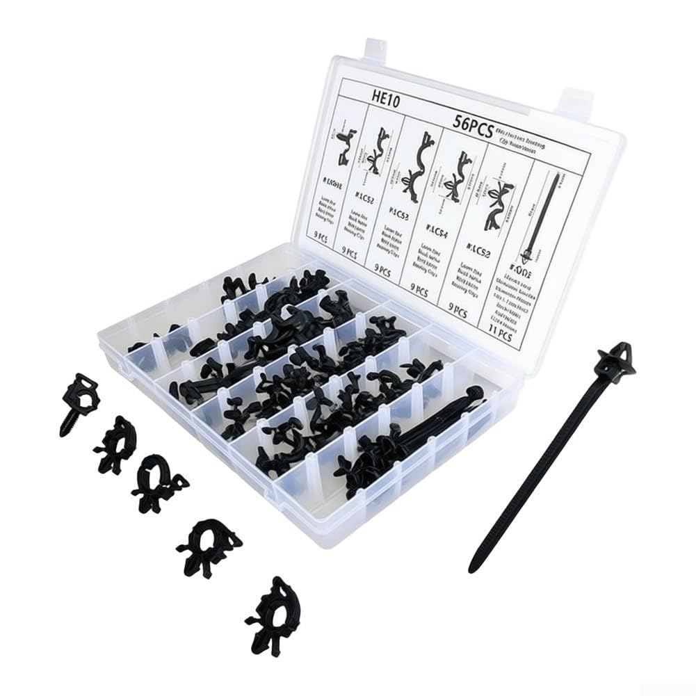 Kit 56 Clips para cable Coche para Organización Kit 56 Clips