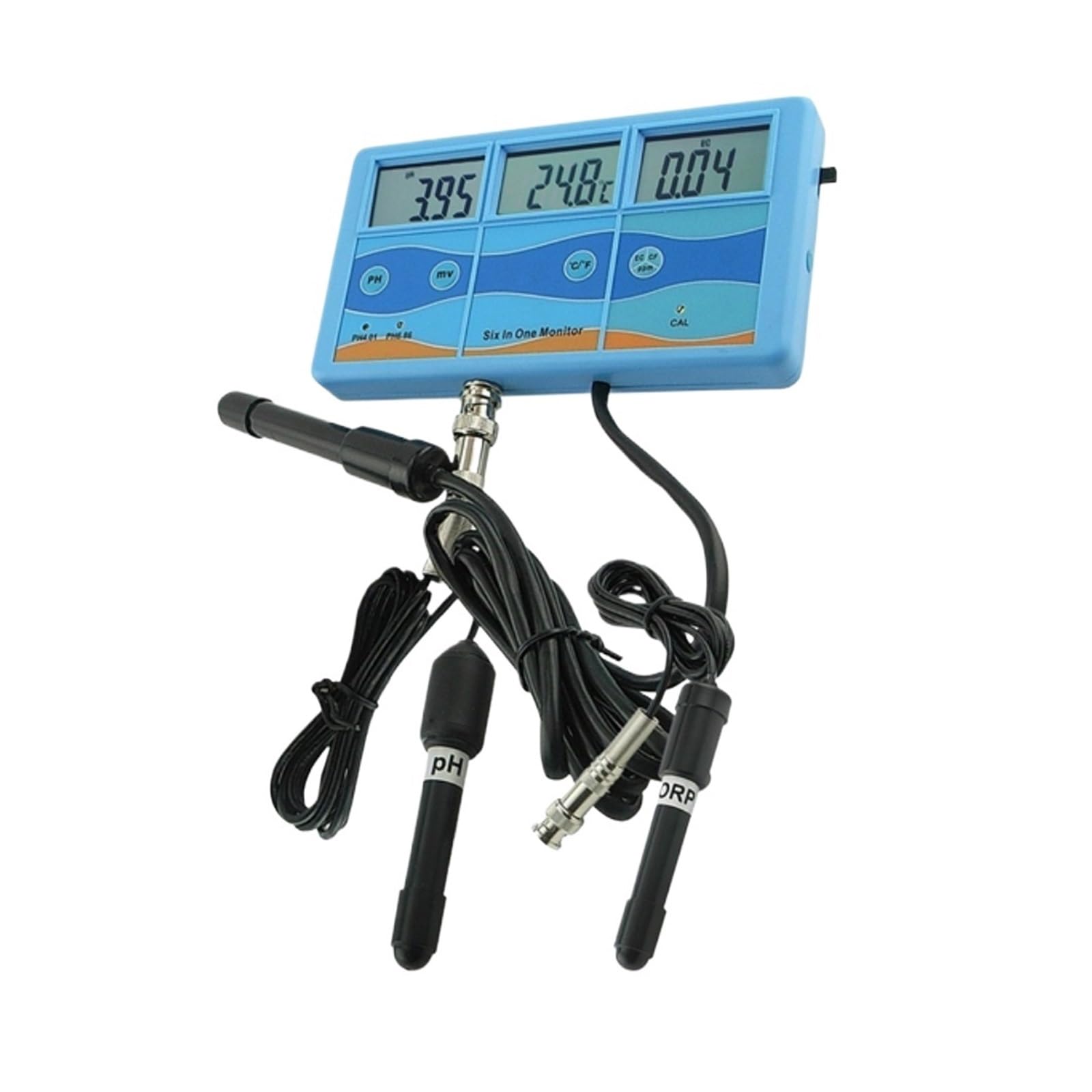 Testeur Multifonction 6 en 1 ORP MV PH CF EC TDS Ppm, Moniteur de qualité de l'eau, PHT-027