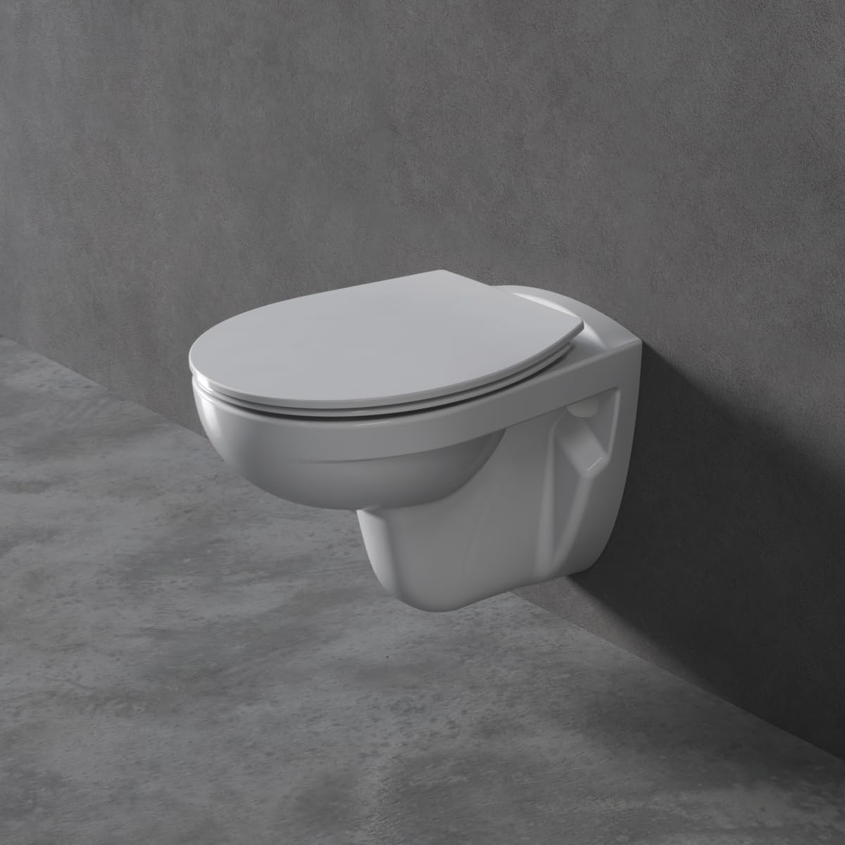 Ideal Standard - Eurovit, Copriwater universale originale con chiusura normale, Sedile WC ovale sottile a sandwich, Tavoletta wc con fissaggio inferiore regolabile, Duroplast, E131601, Bianco