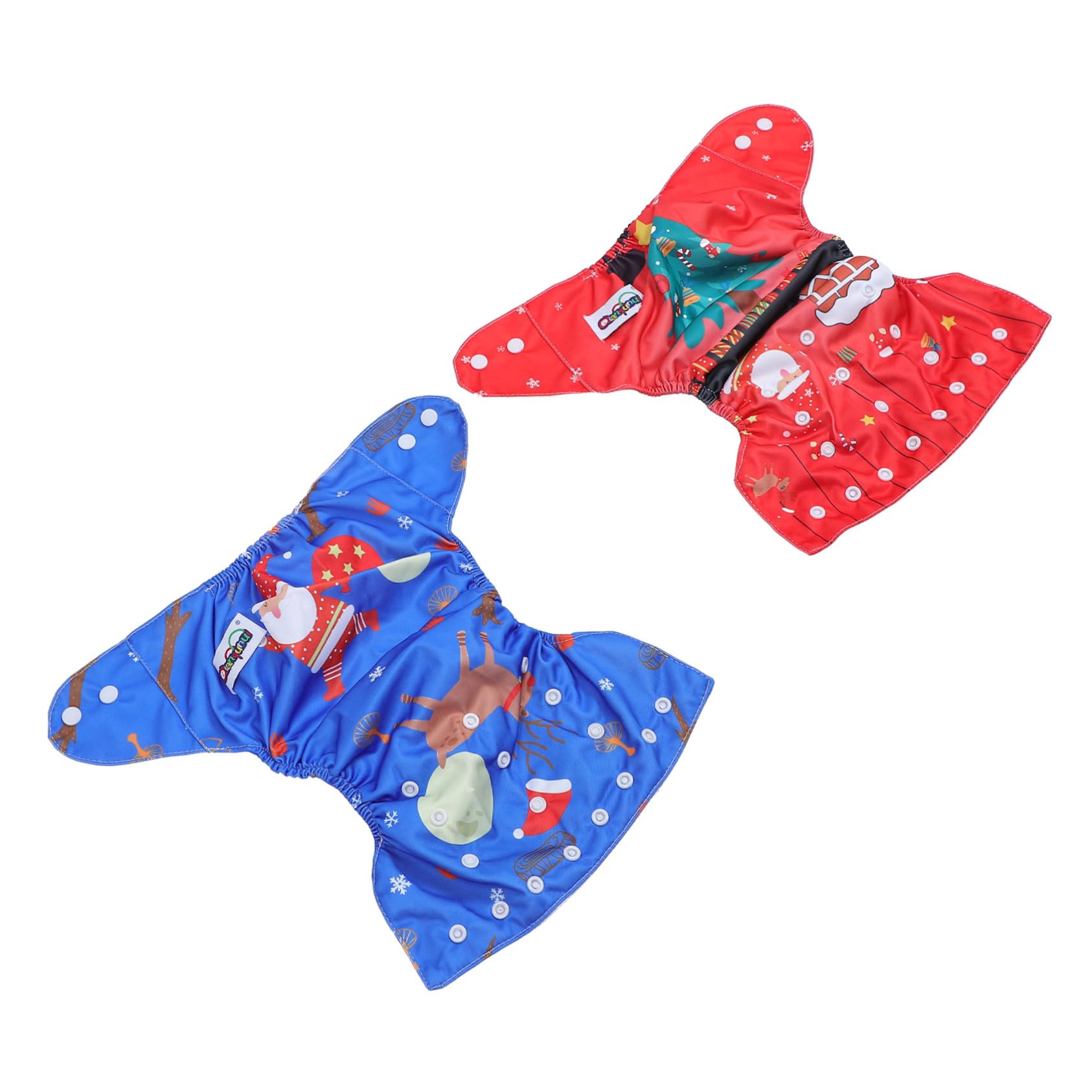 SUPVOX Quality Material Christmas Diapers 2pcs Babys Training Pants Briefs Comfortable and Breathable