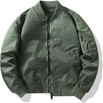 Mens Military Classic Bomber Jacket Large Size Baseball Uniform Slim Coats