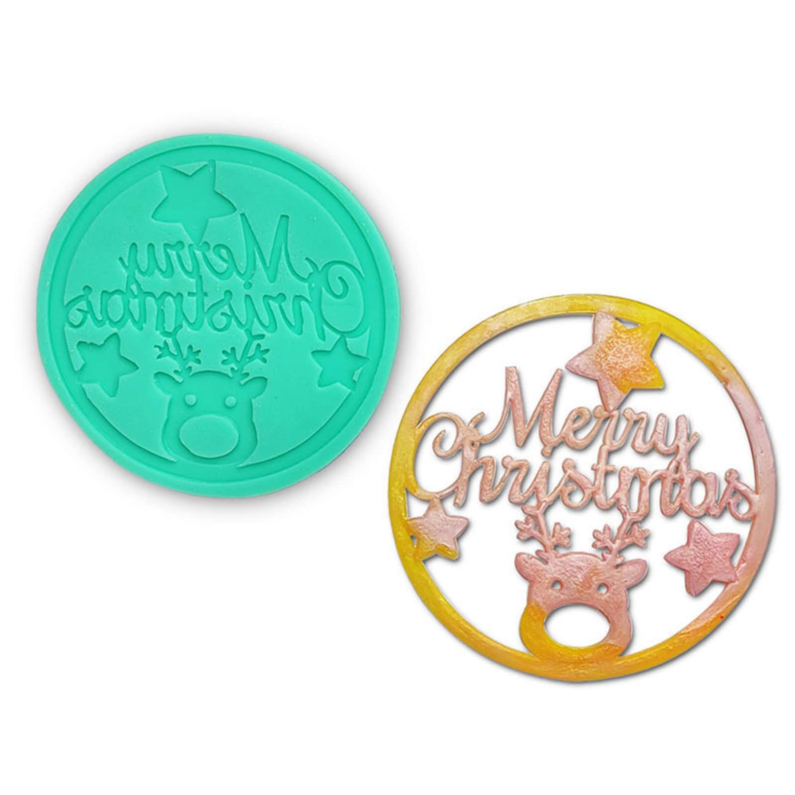 Buxuaaaa Silicone Fondant Mold Chocolate Bakeware Creative Christmas Series Silicone Baking Gadget Cake Baking Accesso Chocolate Molds