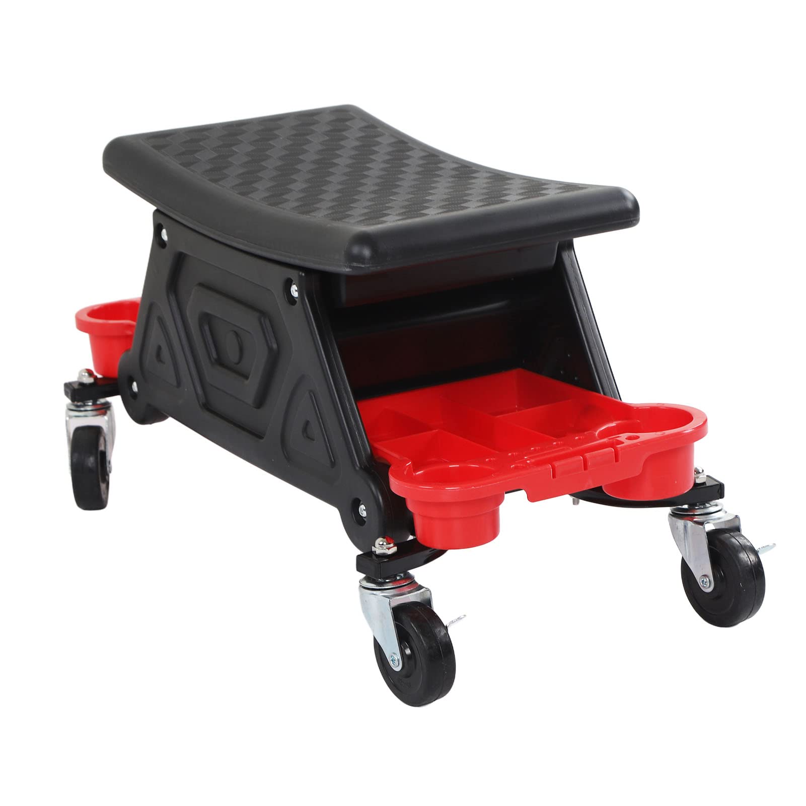 Acouto Taburete con Ruedas para Mecánicos con Ruedas Silenciosas y Almacenamiento Grande - Móvil para Detalles de Automóviles y Taburete con para Mecánicos con para Detalles de Automóviles Mechan