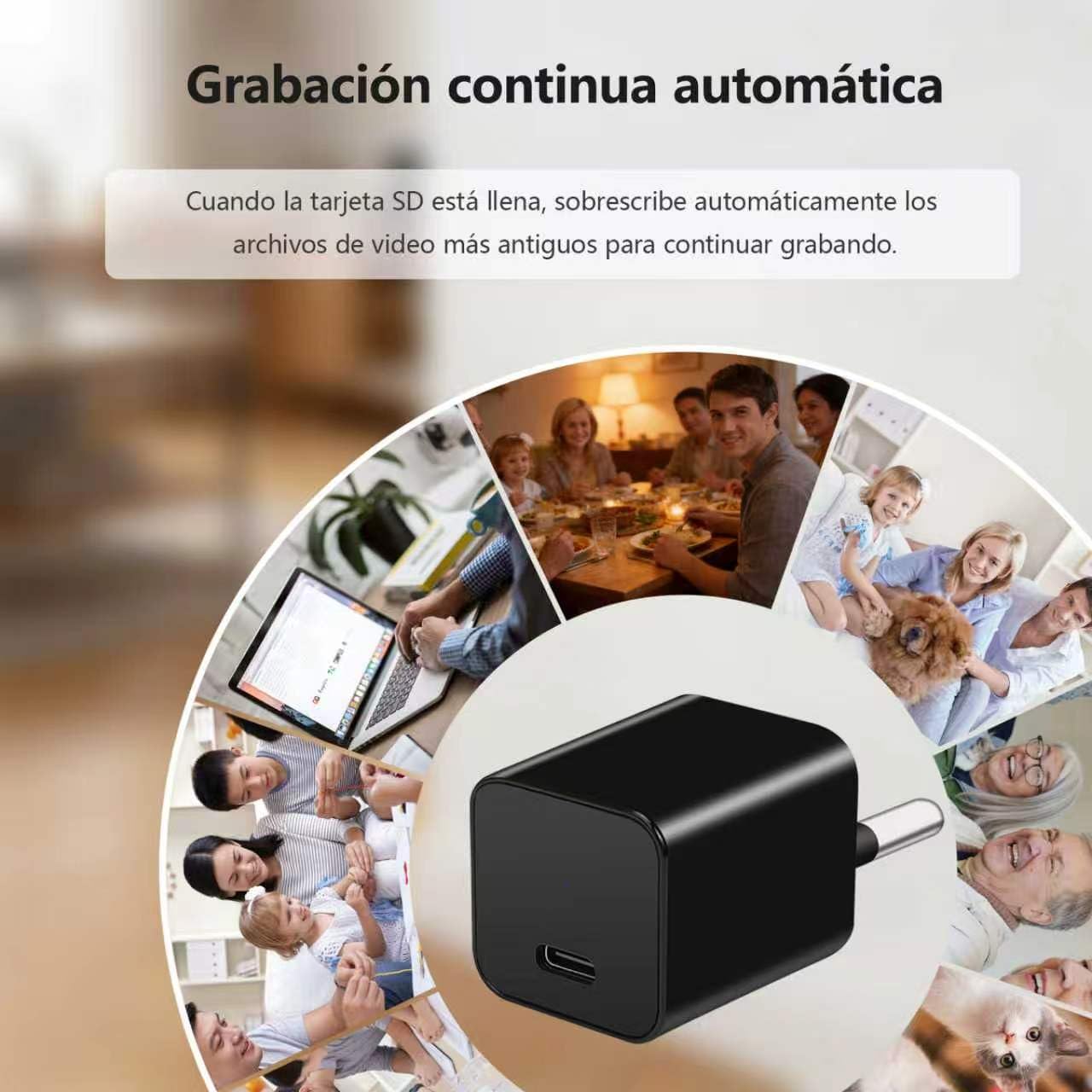 Mini Cámara Oculta, Cámara Espía de Alta Definición 1080P, Compatible con Grabación Continua y Detección de Movimiento, Adecuada para Uso Doméstico Interior y Vigilancia en Oficinas, no necesita WiFi