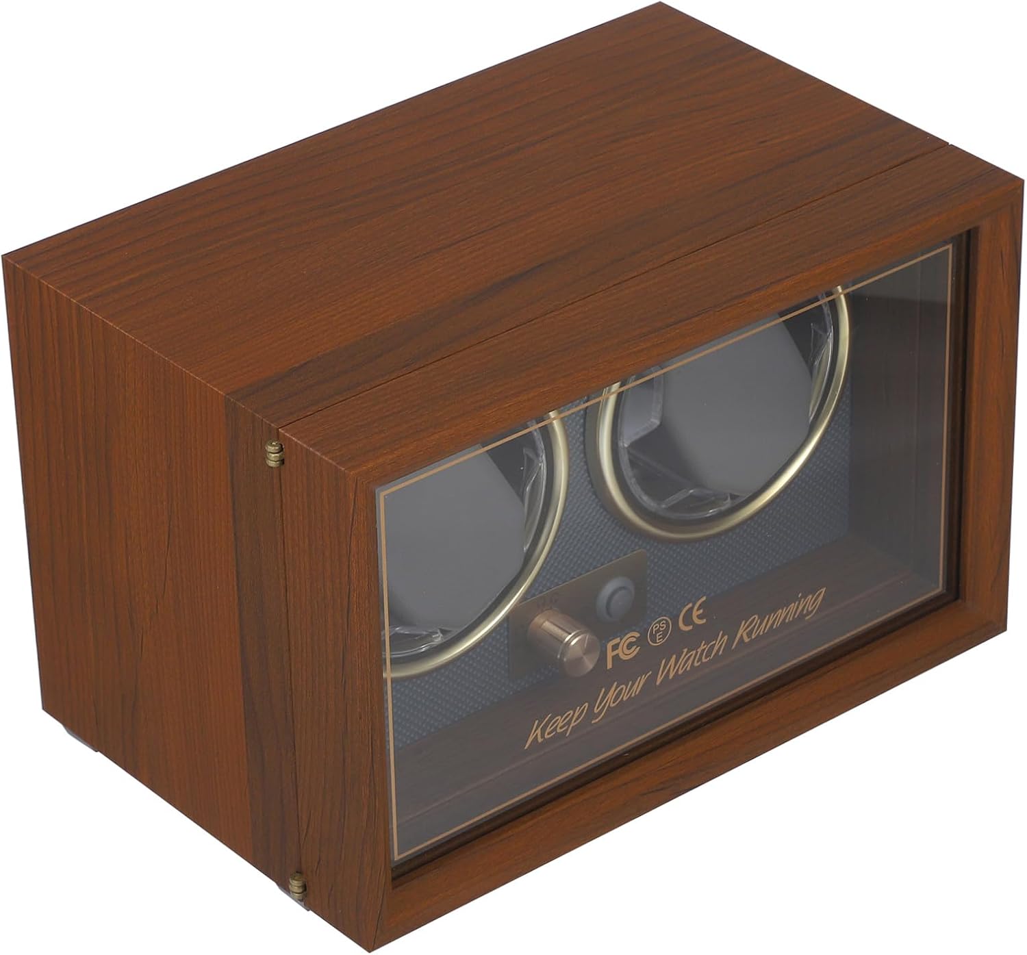MAGICLULU Automatic Watch Winder Box 2-Slot Mechanical Watch Rotator with Adjustable Rotation Modes Black Walnut Wood Random Color