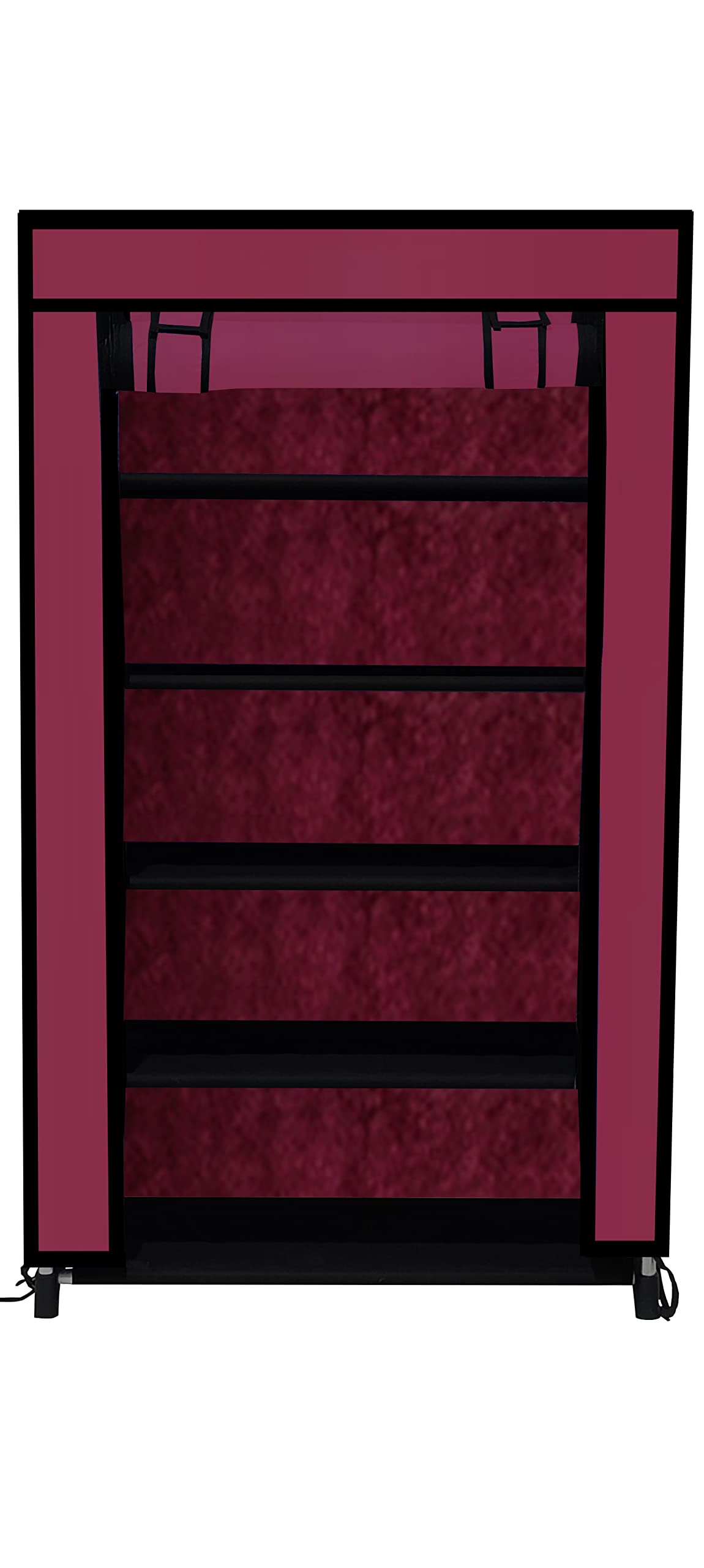 SANAMSTORE 5 Layer Collapsible Fabric Wardrobe Organizer for Clothes (DIY-Maroon, Metal) (B0B33V1Y13) Amazon Price History, Amazon Price Tracker