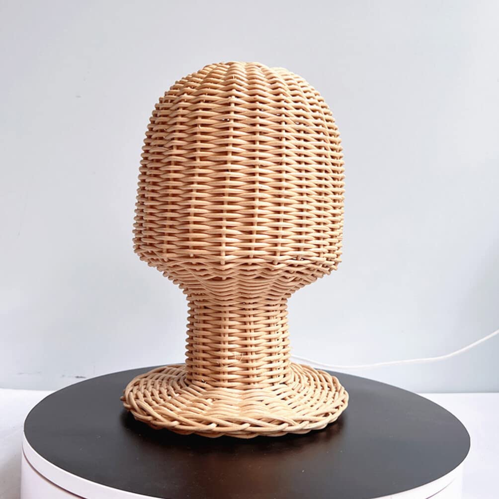 TINEASUR Présentoir à Chapeaux En Rotin Tressé Support De Rangement Pour Casquettes Porte-Chapeaux Élégant Organisateur Pour Bonnet Pour Magasin Et Salon Design Moderne