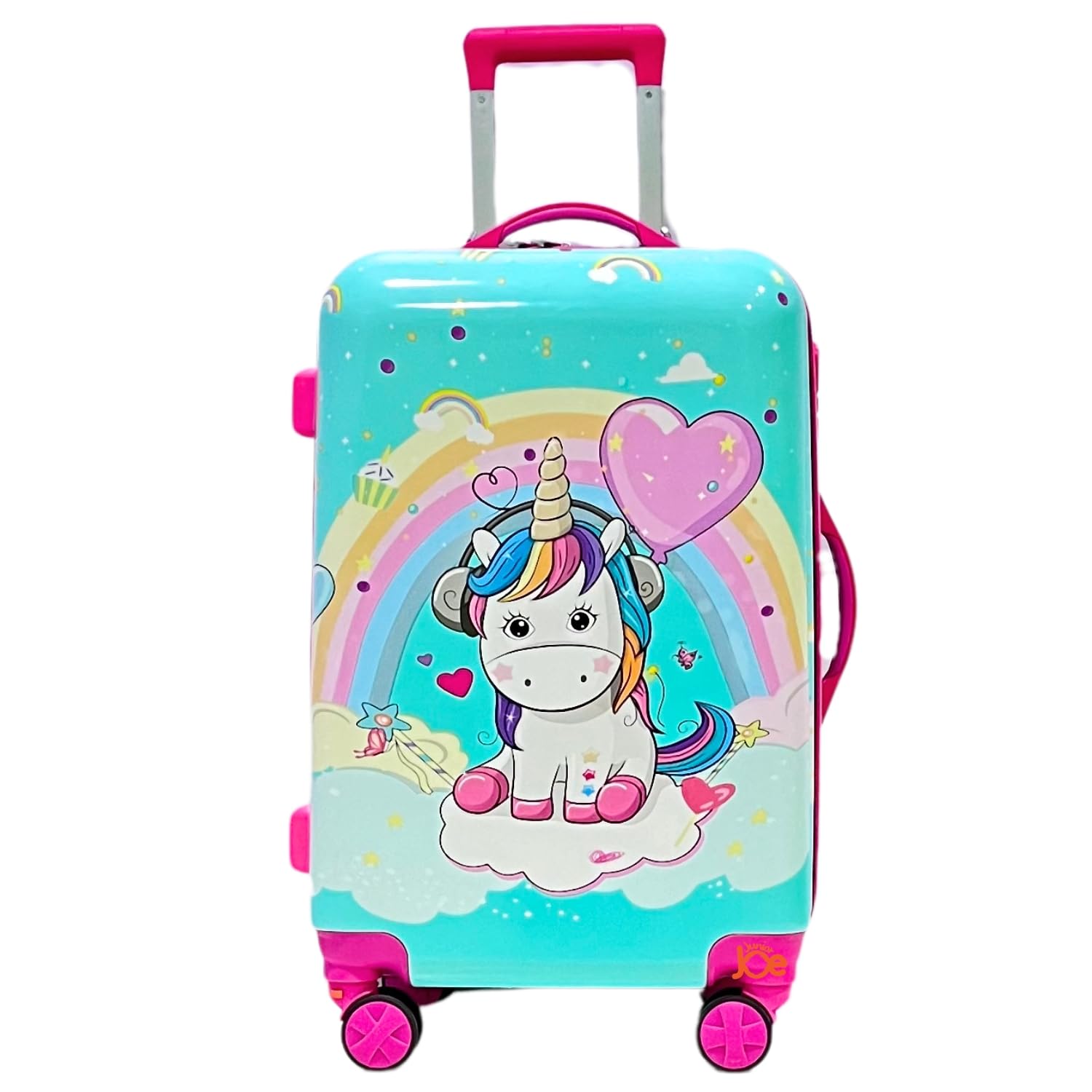ABS Hard Shell 8 Wheels 24 Inches 360 Degree Rolling Trolley Suitcase for Kids (Luggage-9), BLUE, Medium-image-30