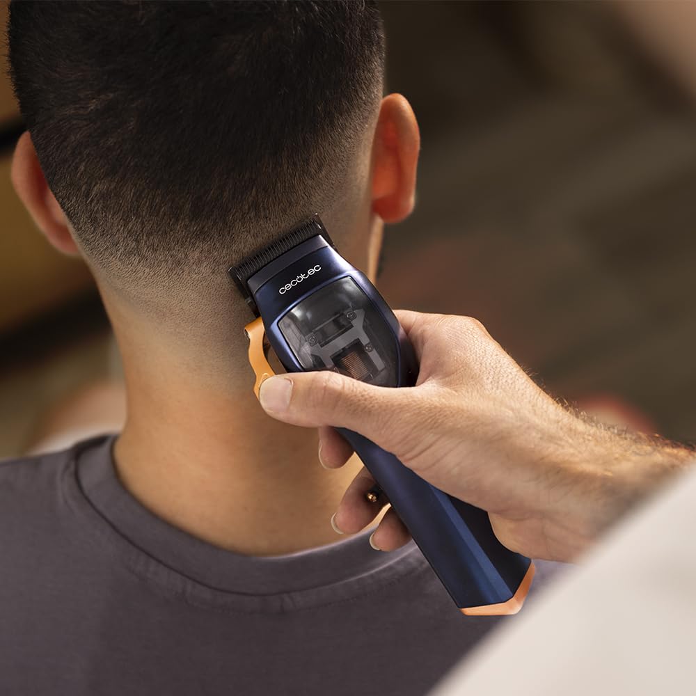 Cecotec PrecisionCare Expert Vector Haarschneider mit magnetischem Motor, 9200 U/min, 4 Kämme, DLC-Klinge aus Edelstahl und Keramik, Display, Betriebsdauer 90 Minuten, Ladegerät Typ C | DLC-beschichtete Edelstahl- und Keramikklinge, 90 Min. Laufzeit, Disp