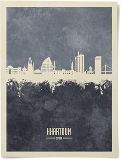 Khartoum Sudan Skyline art print poster, unframed -29330