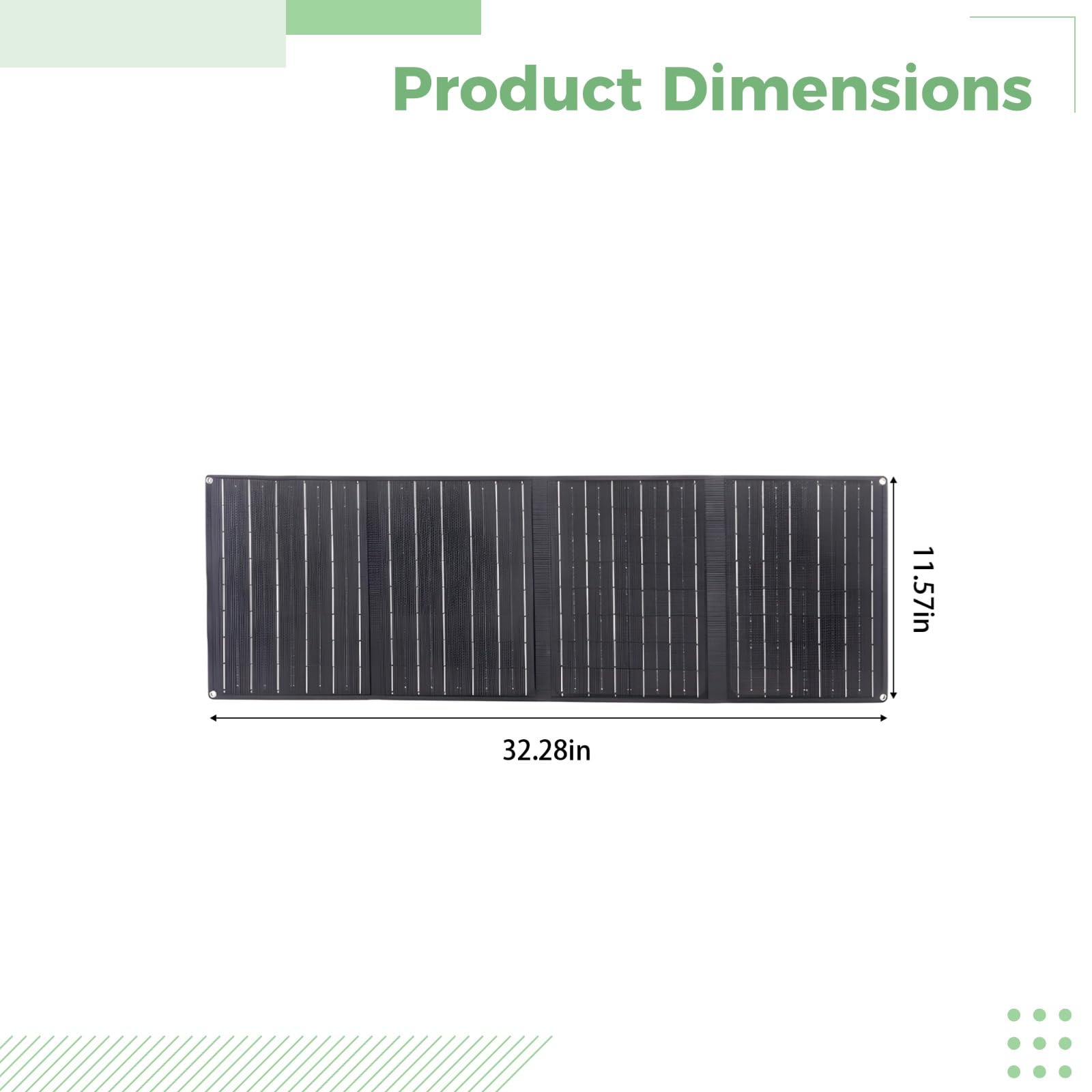 Panel solar de 30 W, panel solar portátil plegable de 30 W, cargador de tela Oxford, USB dual, puertos CC, múltiples adaptadores, 295 x 240 x 45 mm, 2.4 libras