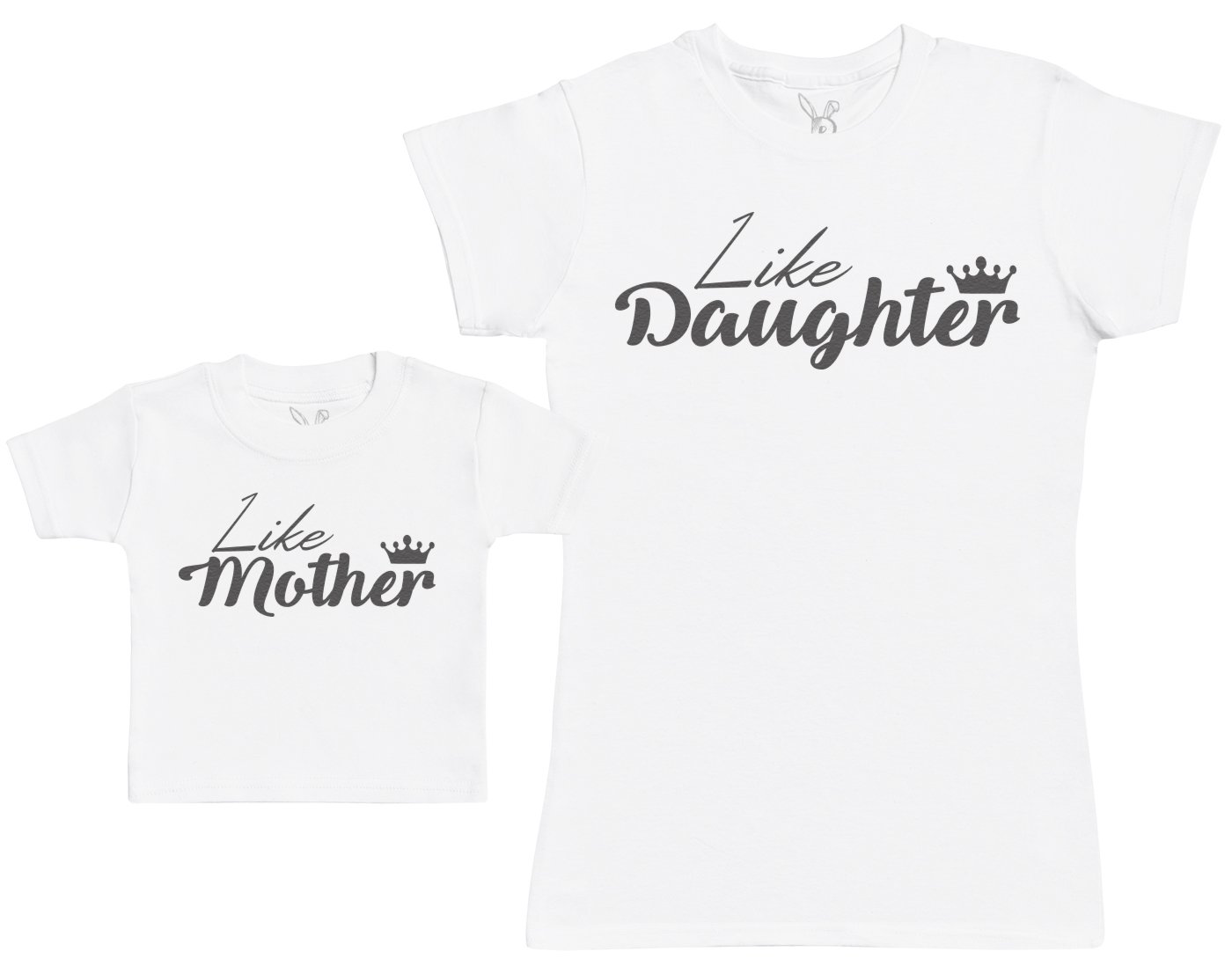 Like Daughter, Like Mother - Create a Matching Mum & Baby T-Shirt Gift Set - One Piece - Part of Set - White - L