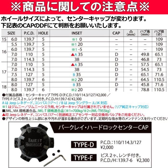 Amazon | 【ホイールのみ 4本セット】18インチ BARKLEY HARDROCK ROGAN