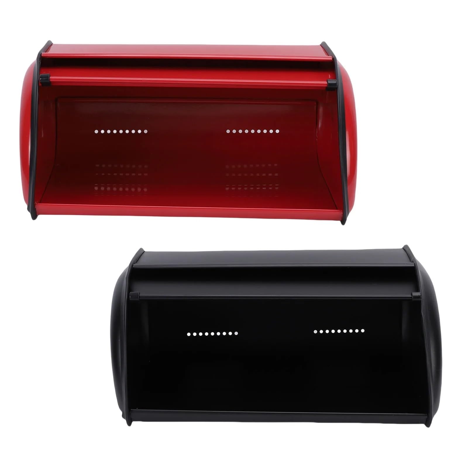 Soporte de Metal for pan, caja con tapa enrollable, contenedor almacenamiento hierro, organizador alimentos for encimera cocina Para Cocina