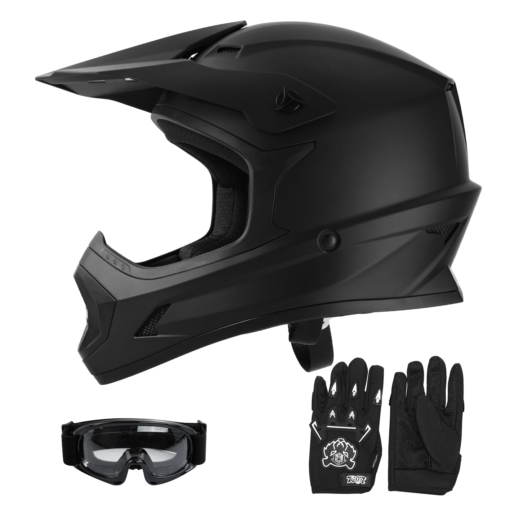 SLMOTO Youth Helmet Matte Black