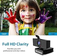 Vista 3 de NexiGo Cámara web N60 1080P, cámara web HD con micrófono y cubierta de privacidad, cámara de computadora USB, gran angular de 110 grados, Plug and