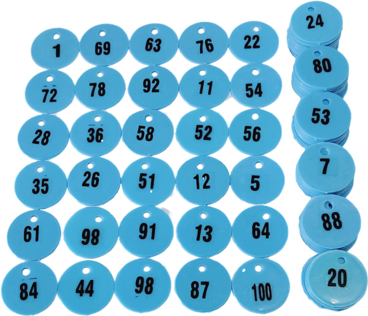 HOPE KART Plastic Number Token Coins with Hole for Shop with Out Stand for Board Game Office Bank Restaurants, Multicolour (1-200 Plastic Hole Token) (B0CVDZ7WZX) Amazon Price History, Amazon Price Tracker