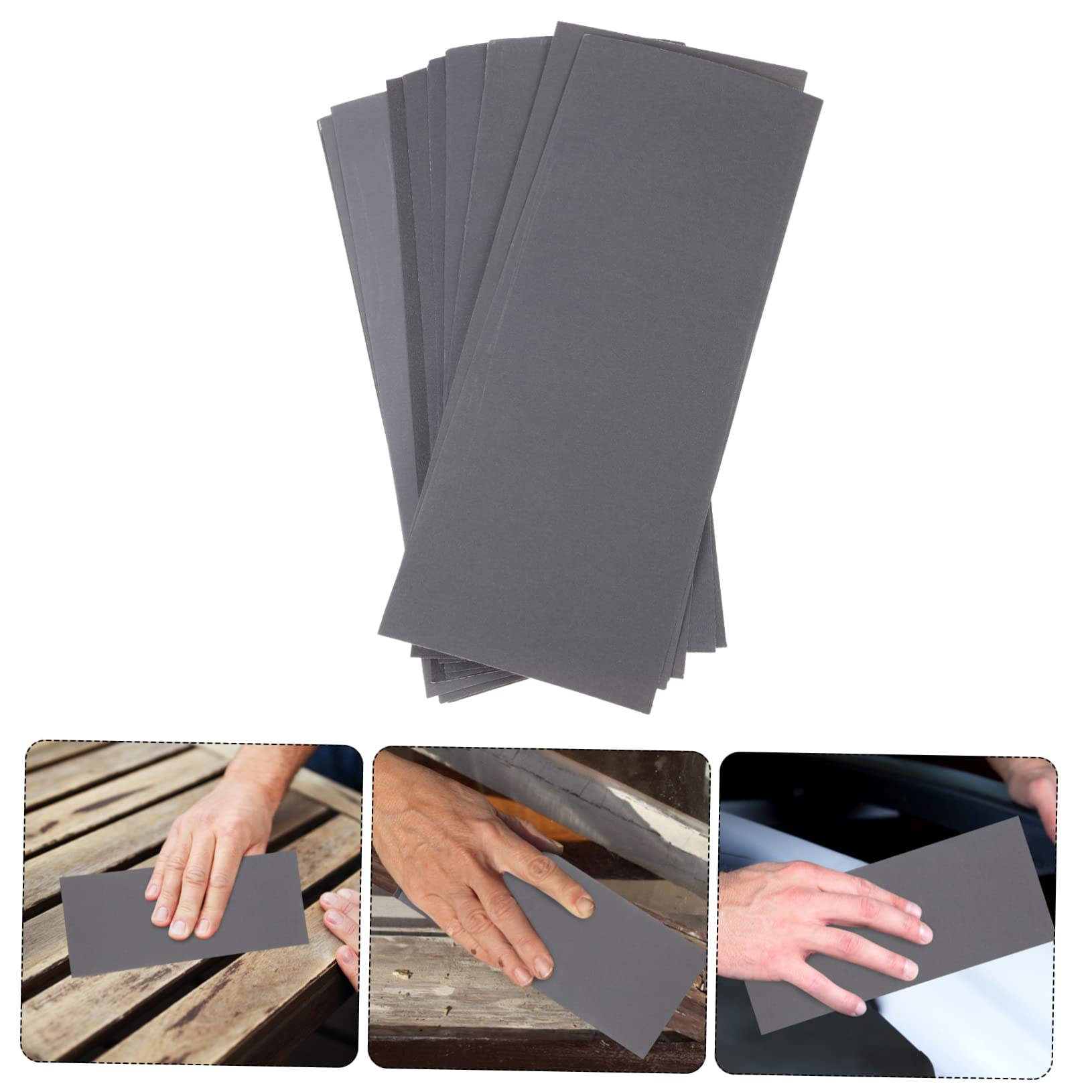SHINEOFI 3sets Papel De Lija Impermeable Lija Antiestática Lija Para Manualidades Papel De Lija De Grano 800 Lijadoras Surtido De Lijas Secas Y Húmedas Papel De Lija Mojado Grey 12 Hojas*3