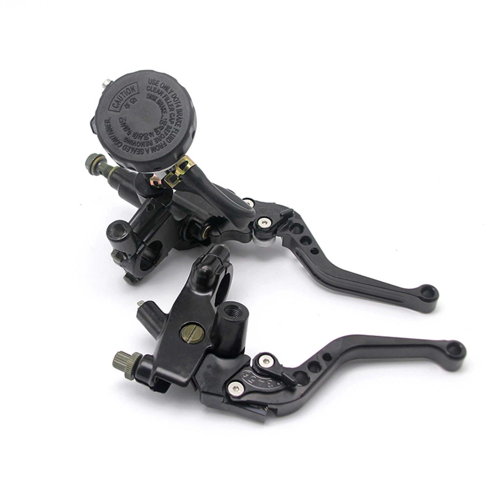 Levier frein et embrayage moto 22mm CNC maître cylindre réservoir noir