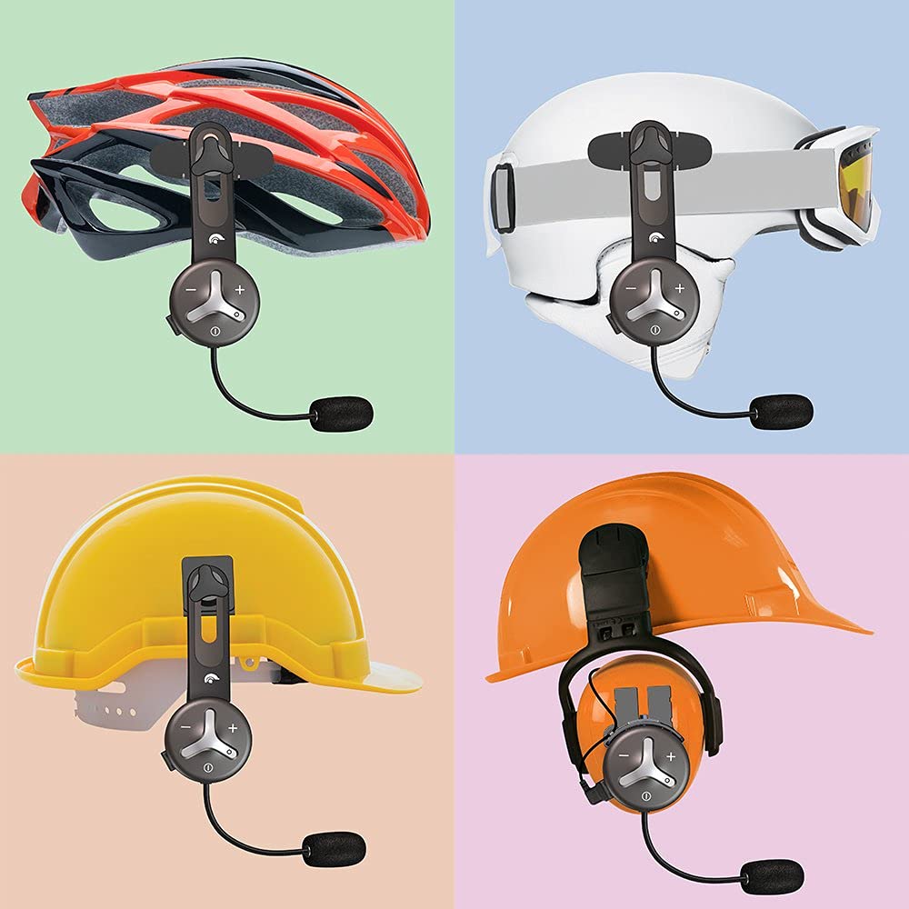 Trio – Citofono con 3 moduli auricolari Bluetooth con portata fino a 1 km – vivavoce con cancellazione del rumore DSP e connessione smartphone