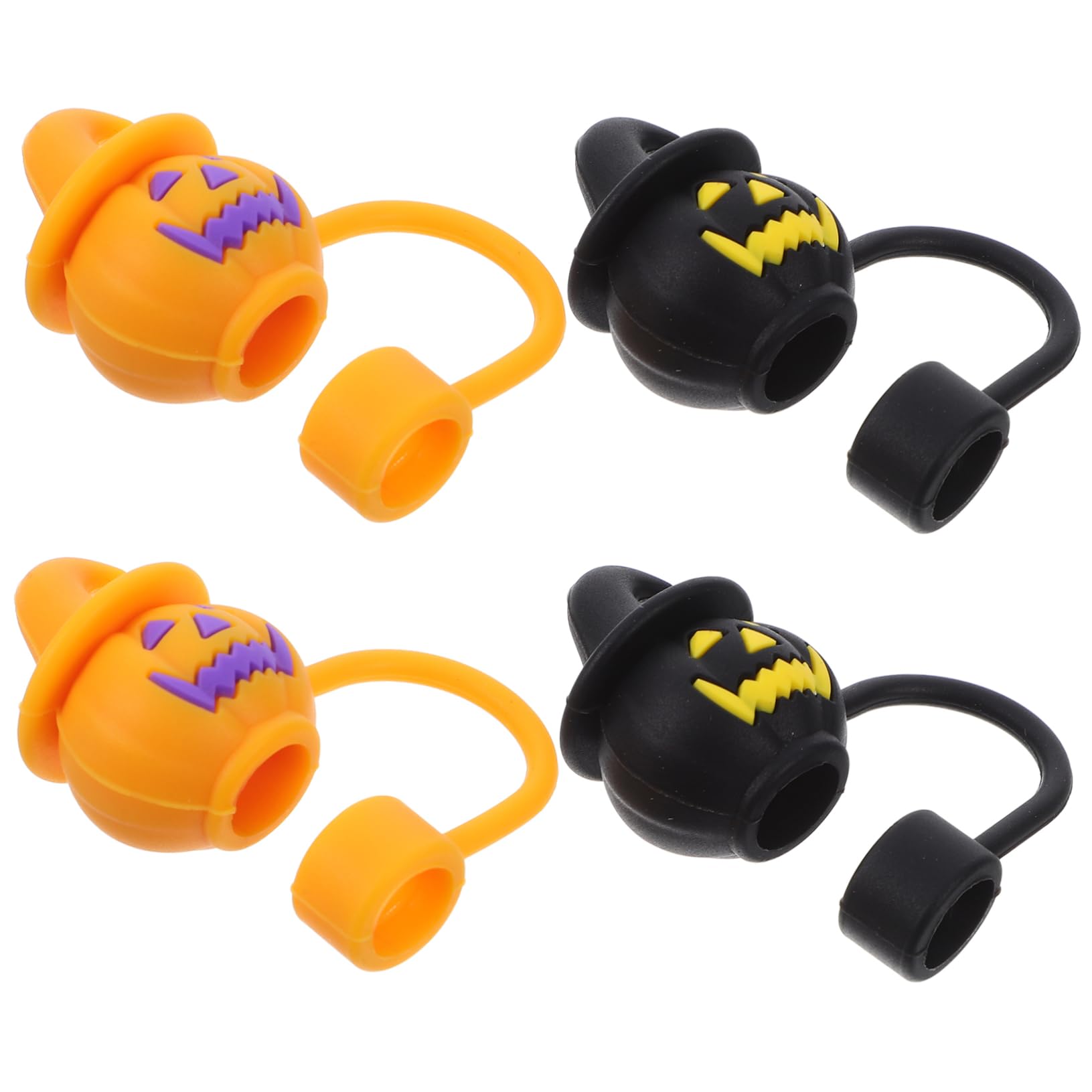 Alipis 20 Pz Coperchi Di Paglia Di Halloween Punte Cannuccia Per Bevande Coperture Di Paglia Riutilizzabili Punte Di Paglia Di Zucca Fascino Di Paglia Gel Di Silice