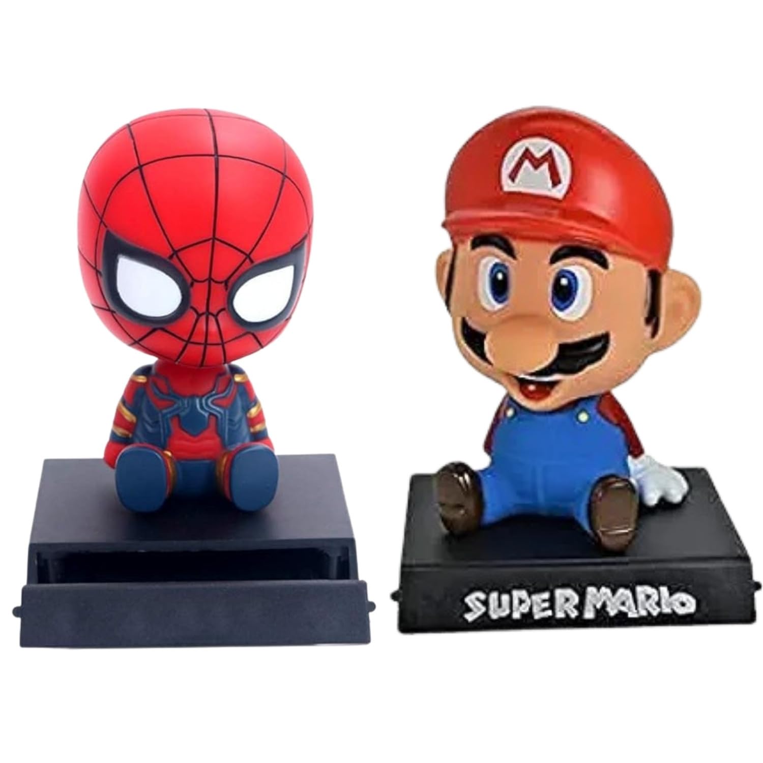 Masterpiece Trendz Super Hero Action Figure Limited Edition Bobblehead with Mobile Holder for Car Dashboard, Office Desk & Study Table |Spider-Man_ SU-PER-MA-Rio|