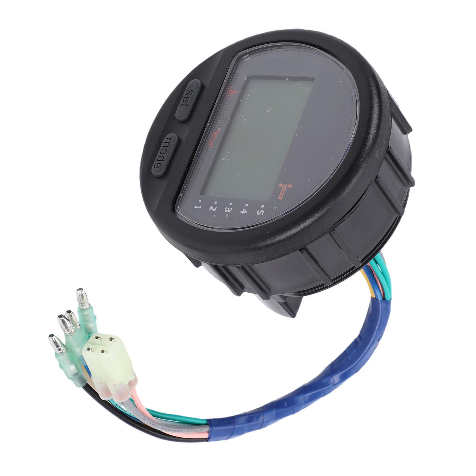 Akozon Tacómetro Digital Externo Multifunción, Pantalla LCD con Velocidad de RPM y Seguimiento de Horas, Incluye Soporte de Montaje y Arnés de Cableado