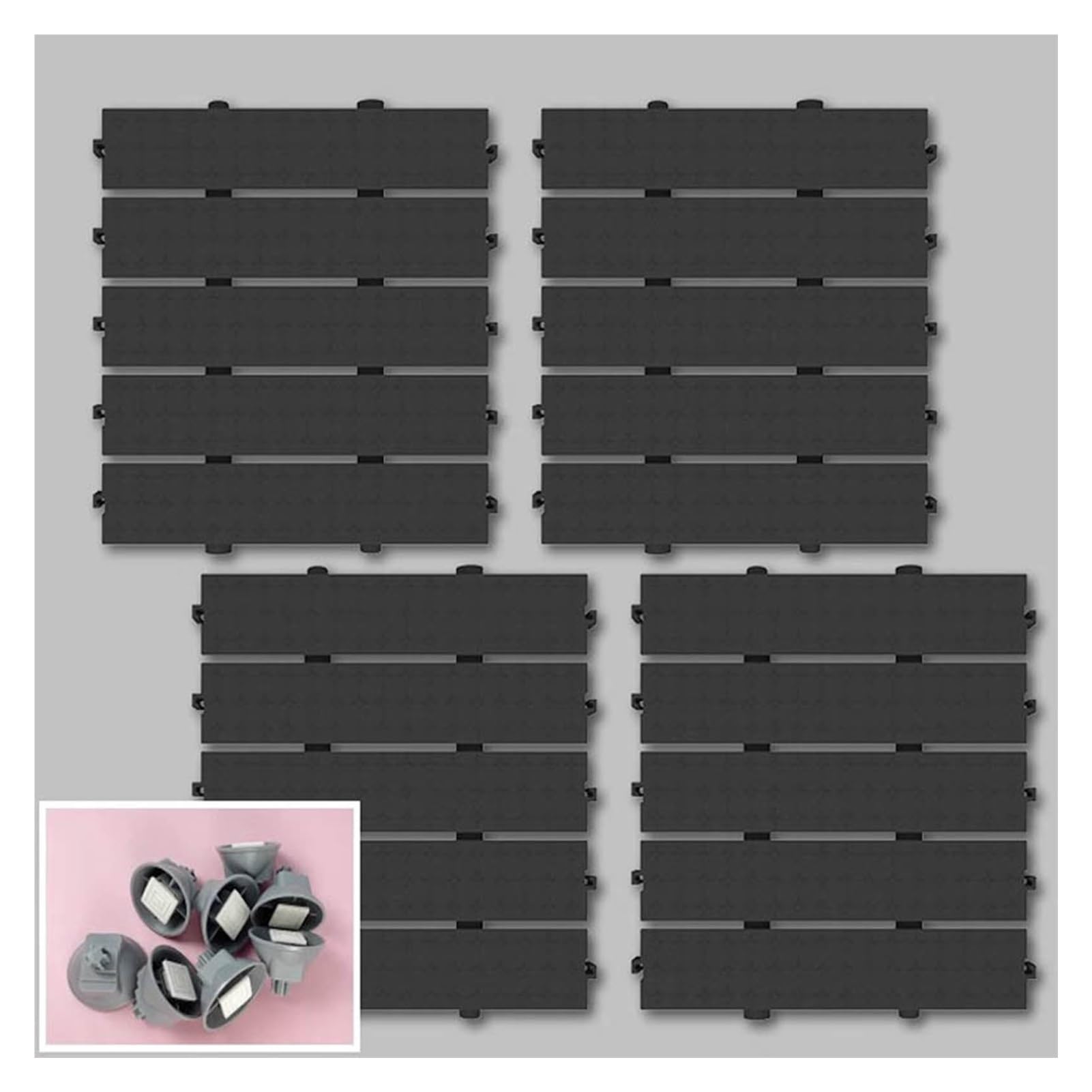 Bañera PP Entrelazadas Minimalista Placa Rejilla de Plástico Square Non Slip Shower Mat Balcón Jardín