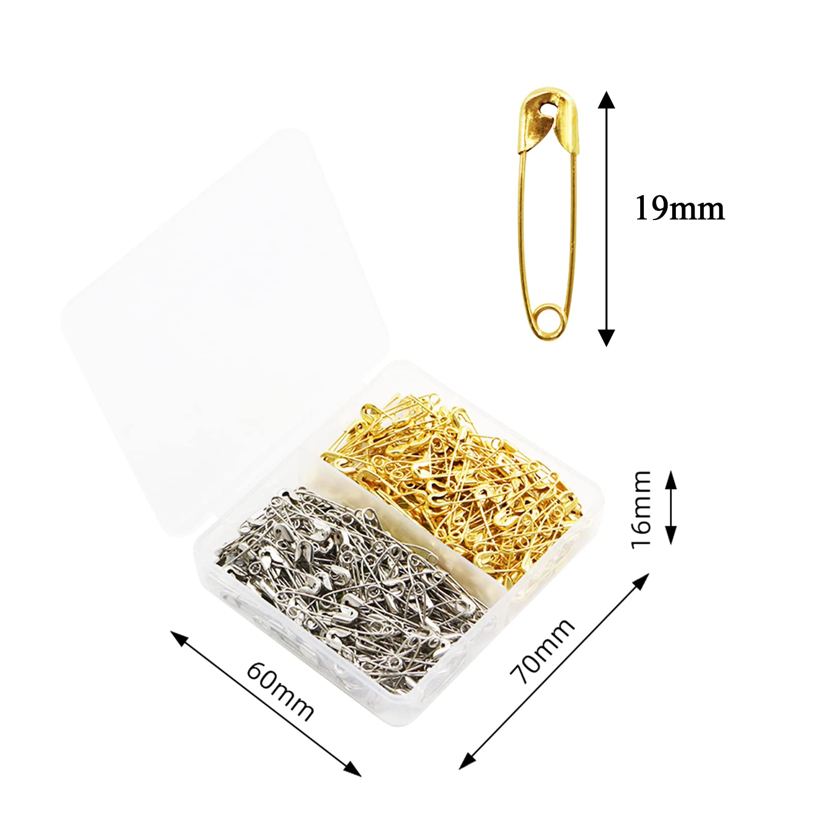 100 Goldene Sicherheitsnadeln Kürbisform – 2 Cm DIY-Bastelset Für Kleidung & Dekoration