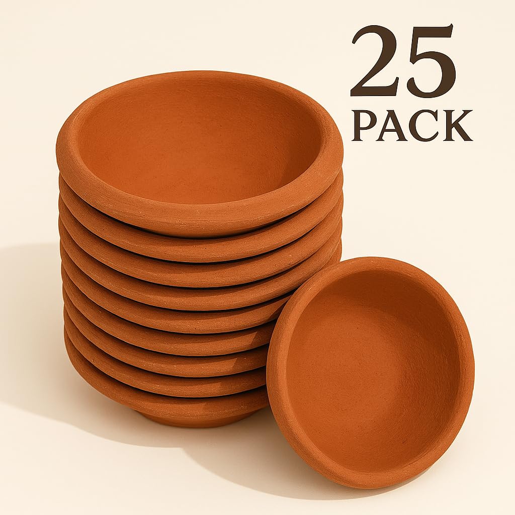 Handmade Clay Diyas - Diwali & Pooja Decor -2