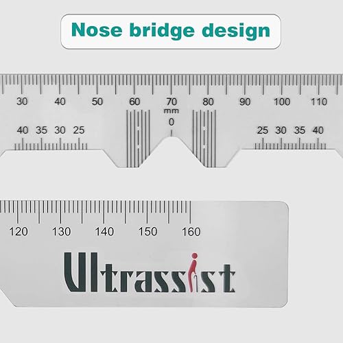 Miniatura 2 de Ultrassist Pupilómetros para medir la distancia pupilar (PD) con manual de instrucciones electrónico, regla PD transparente, herramienta esencial