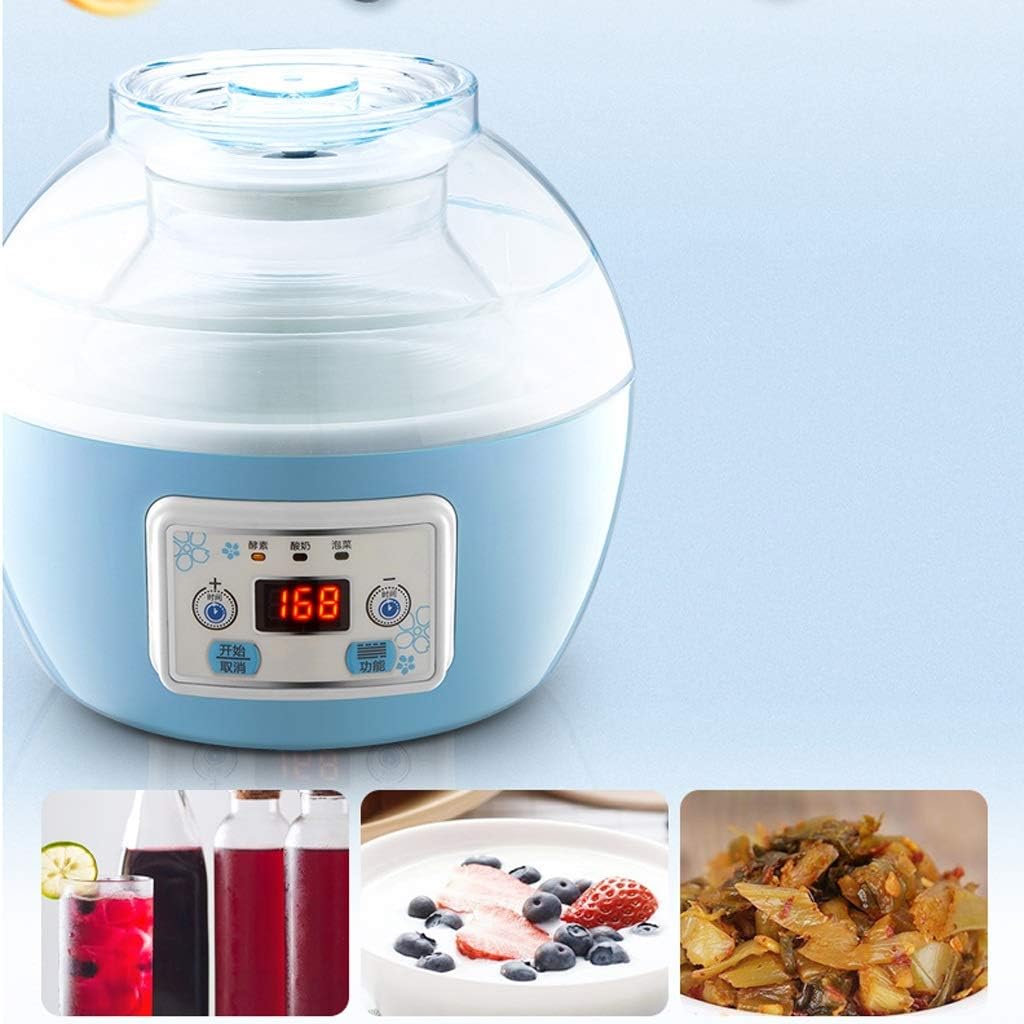 1L Electric Automatic Yogurt Maker Machine Yogurt DIY Tool Plastic Container Kitchen Appliance (Color : B)