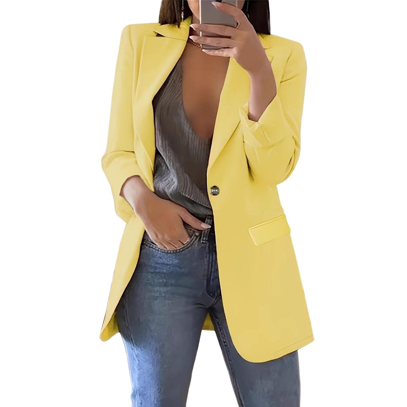 Blazers for Women Business Casual Lightweight Oversized Open Front Long Sleeve Work Office Suit Jackets Fall Outfits