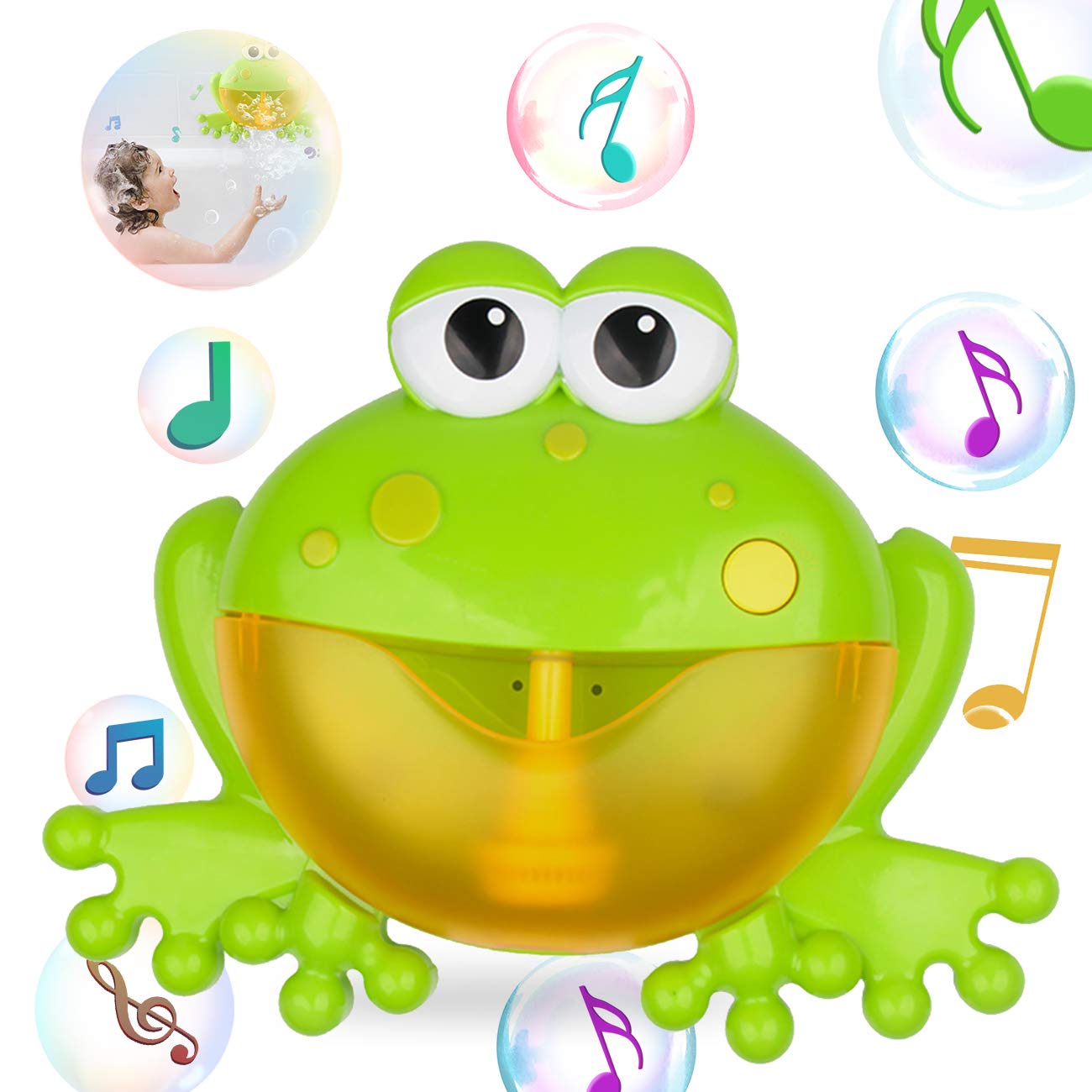 NARRIO Bath Toys for 1 2 3 4 Year Old Boys Birthday Gifts, Frog Bath Bubble Machine Bathtub Toys for Kids Age 2-5 Year Old, Funny Christmas Gifts for 1-6 Year Old Girls Toys for Toddler Age 1-3 Years