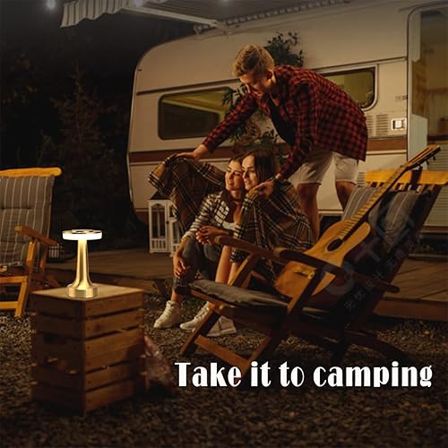 Miniatura 7 de Lámpara de mesa LED portátil con sensor táctil, brillo de 3 niveles, batería recargable de hasta 48 horas de uso, luz nocturna para guardería,