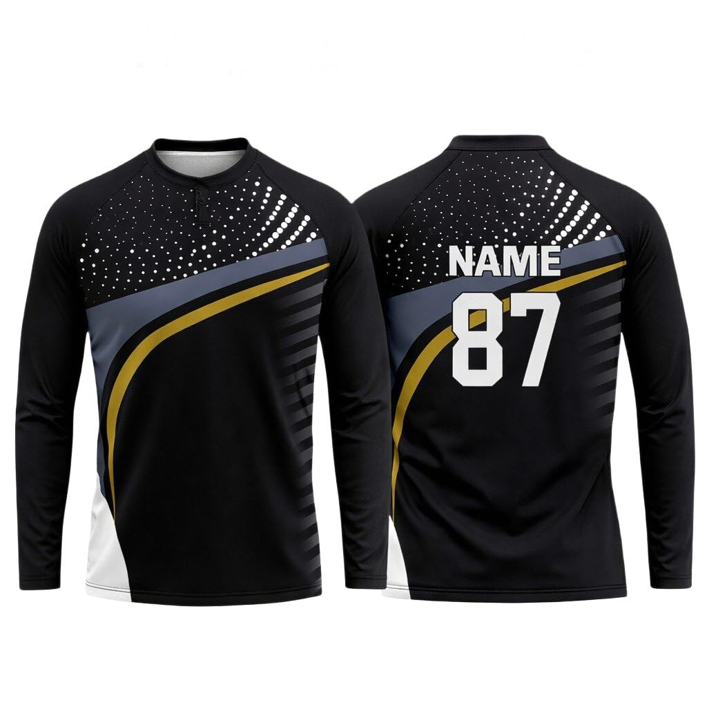 vendsy Sports Custom Add Name and Number Full Sleeves Breatheable Cricket Sports Jersey Tshirt for Men & Boys| Polyester | Sizes S to XXL-picture-39